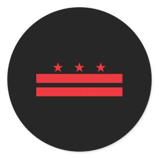 Flag Of Washington Dc Classic Round Sticker