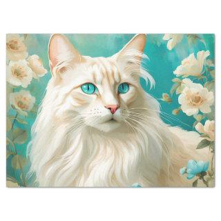flame Lynx Point Siamese Portrait Art Tissue Paper