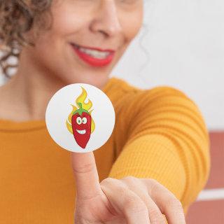 Flaming Chili Pepper Stickers