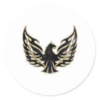 Flaming Firebird Classic Round Sticker