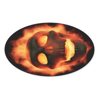 Flaming Skull Stickers