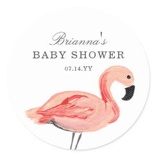 Flamingo Baby Shower Stickers