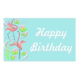 Flamingo Fandango Slim Duo Happy Birthday sticker