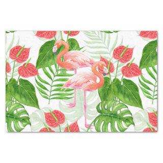 Flamingo garden tissue paper
