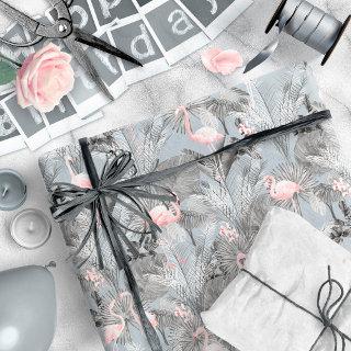 Flamingo Orchid Tropical Pattern Gray ID868