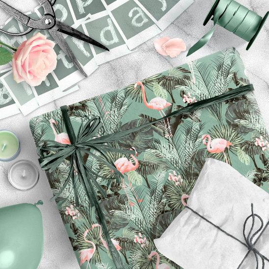 Flamingo Orchid Tropical Pattern Sage ID868