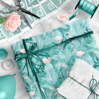 Flamingo Orchid Tropical Pattern Teal ID868
