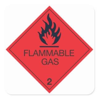 Flammable Gas Safety Label Hazard Warning Sign