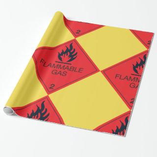 Flammable Gas Safety Label Hazard Warning Sign
