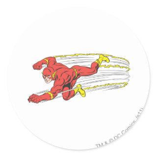 Flash Lunges Left Classic Round Sticker