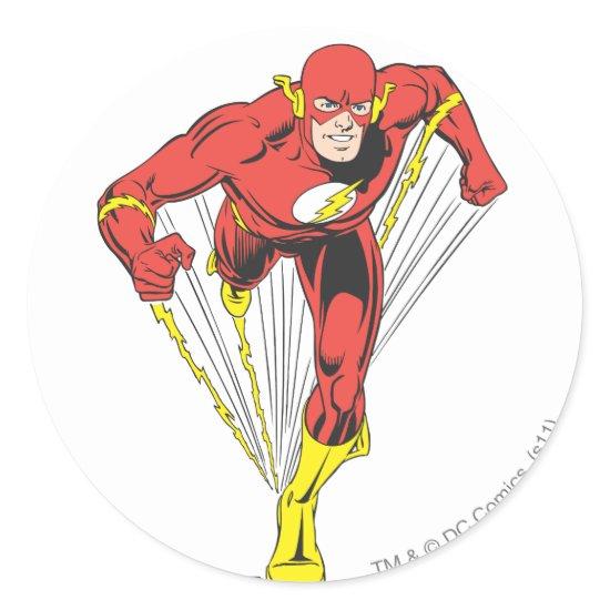 Flash Runs Forward Classic Round Sticker