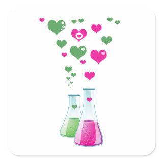Flask, Erlenmeyer, Beaker, Chemistry, Laboratory Square Sticker
