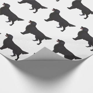 Flat-Coated Retriever Dog Breed Illustration