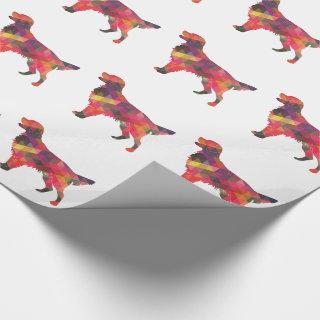 Flat Coated Retriever Dog Geometric Silhouette