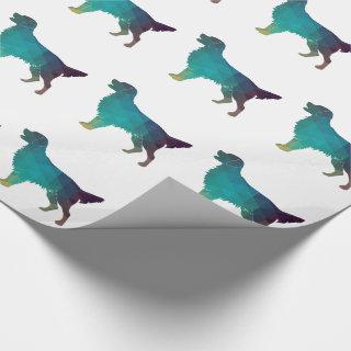 Flat-coated Retriever Geometric Silhouette Green