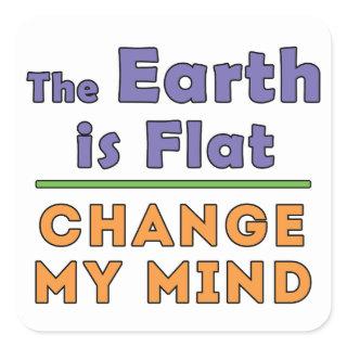 Flat Earth  Square Sticker