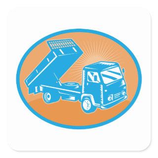Flatbed Truck Vehicle Square Sticker