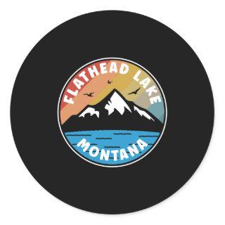 Flathead Lake - Montana Vintage Classic Round Sticker