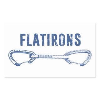 Flatirons Colorado Rock Climbing Quickdraw Rectangular Sticker