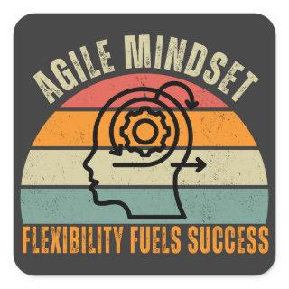 Flexibility Fuels Success Agile Mindset Quote Square Sticker