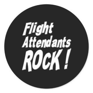 Flight Attendants Rock! Sticker