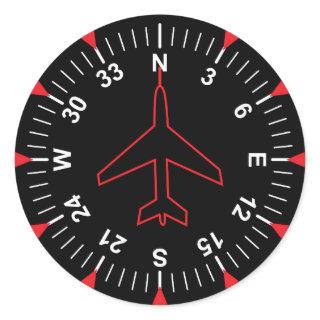 Flight Instruments Classic Round Sticker