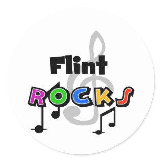 Flint Rocks Classic Round Sticker