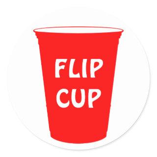 flip cup classic round sticker