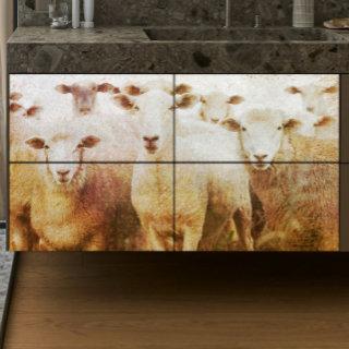 Flock of Sheep Decoupage Tissue Paper