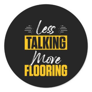 Floor Installation Flooring Installer Contractor Classic Round Sticker