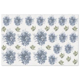 Floral Blue and White Vintage English Decoupage Tissue Paper