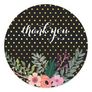 Floral bouquet party * choose background color classic round sticker