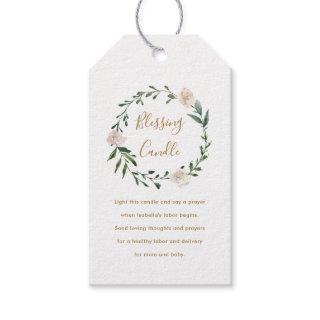 Floral Christian Blessing Candle Prayer Request Gift Tags