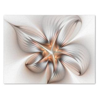 Floral Elegance Modern Abstract Fractal Art Tissue Paper
