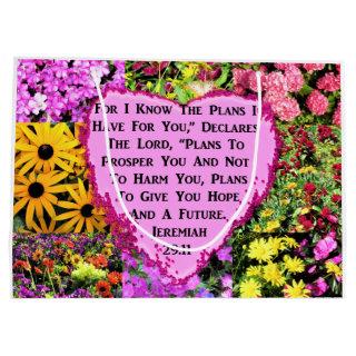 FLORAL JEREMIAH 29:11 PHOTO DESIGN LARGE GIFT BAG
