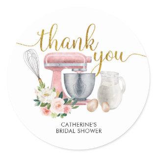 Floral Kitchen Bridal Shower Thank You Sticker