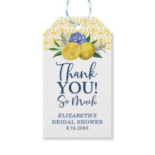 Floral Lemon Bridal Shower Thank You Gift Tag