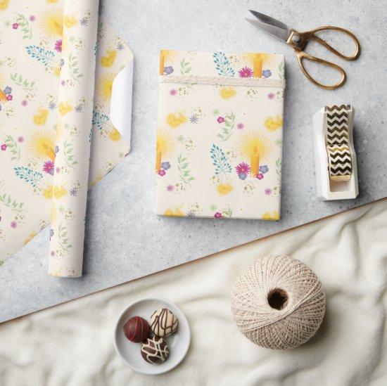 Floral Magic Candle Tan