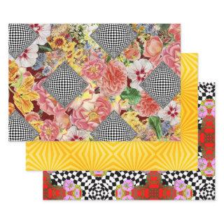 Floral Op-Art Sampler  Sheets