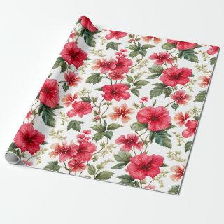 Floral Pattern Hibiscus Flowers