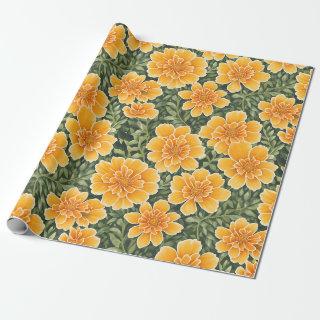 Floral Pattern Marigold Flowers
