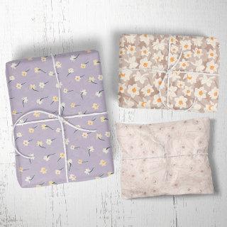Floral Spring Daffodil | Brown and Purple  Sheets