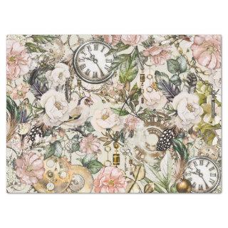 Floral Steampunk #2 Decoupage Tissue Paper