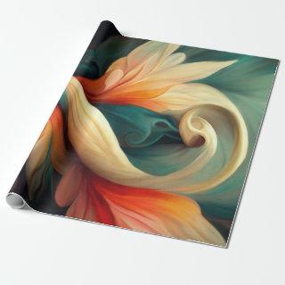 Floral Swirl Design Decoupage Art Painting