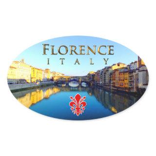 Florence - Ponte Vecchio Oval Sticker