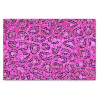 Florescent Pink Cheetah Pattern Tissue Paper