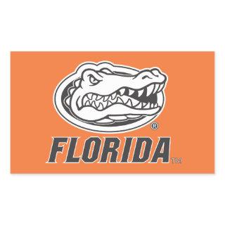 Florida Gator Head Black & White Rectangular Sticker