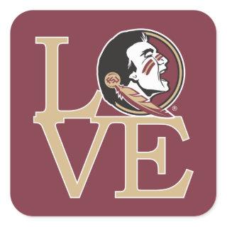 Florida State Seminoles Love Square Sticker