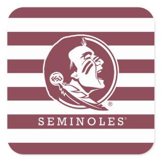 Florida State Seminoles Stripes Square Sticker