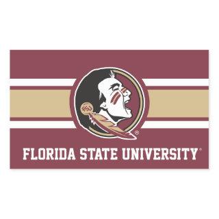 Florida State University Seminoles Gold Rectangular Sticker